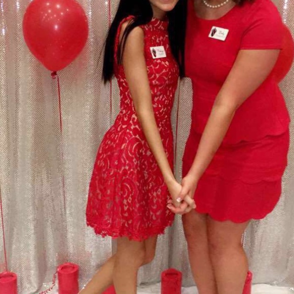 Gorgeous red lace dress